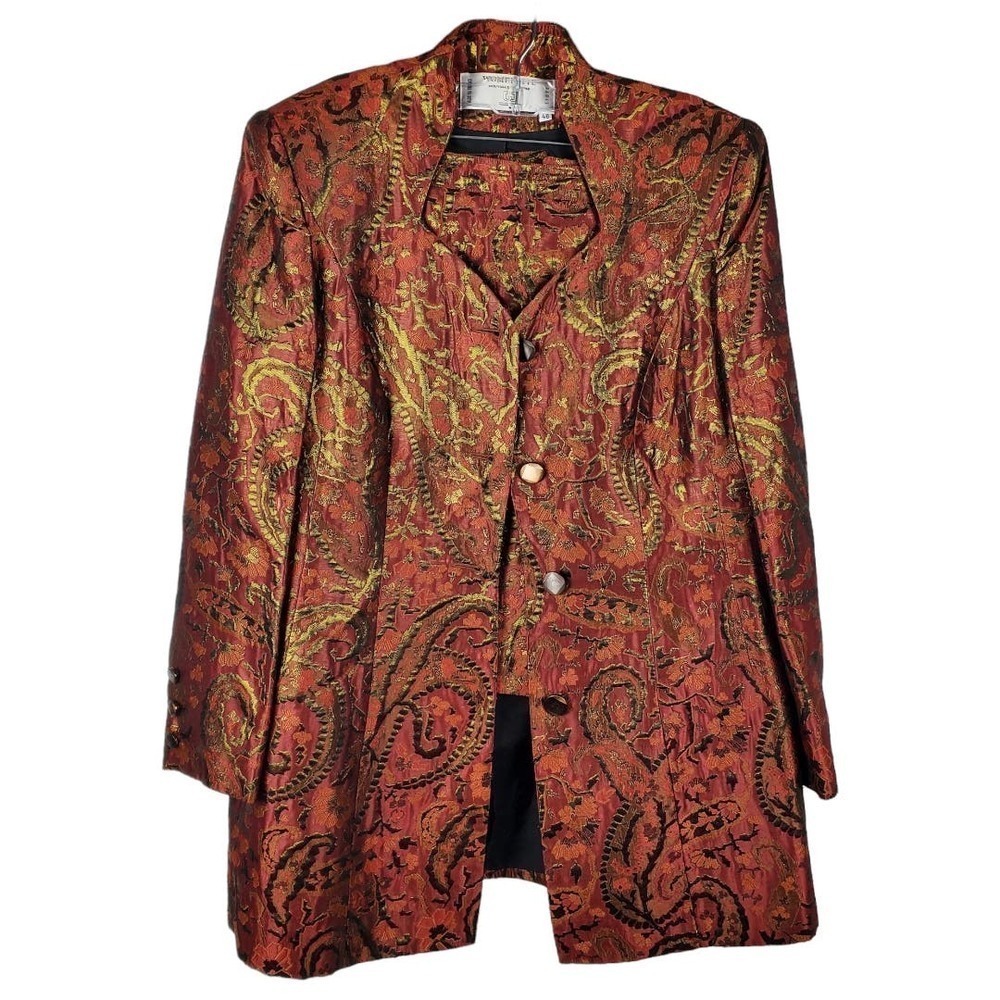 Vintage Elsa Mahr Paris Blazer Top Coat and Skirt Set Two Piece